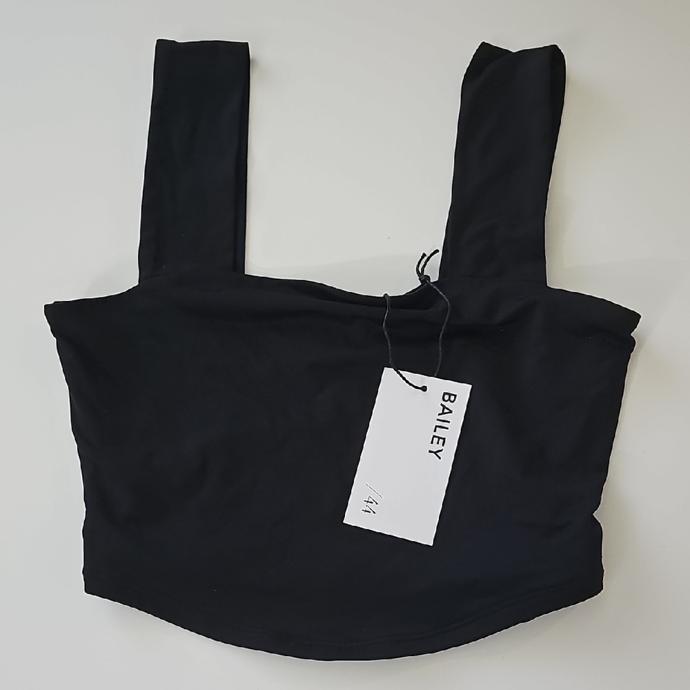NWT Bailey 44 Black Square Neck Tank Top